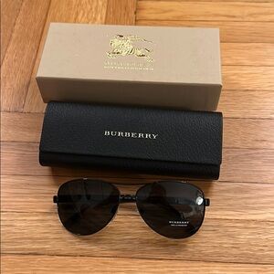Burberry Black Aviators (Brand New)